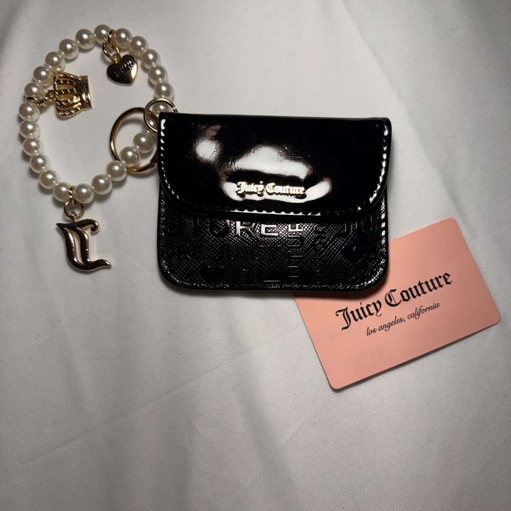 Juicy Couture Heritage Core Bracelet & Cardc Case in the “Liquorice” colorway.